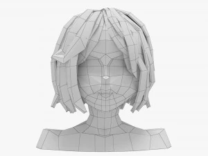 Hairstyles girl 3D Model