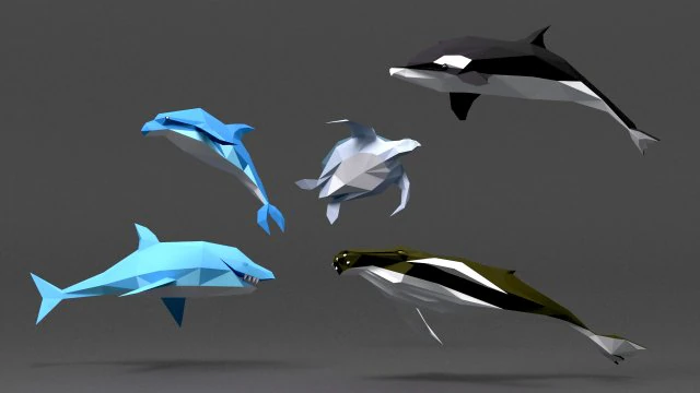 Low poly sea 3D Model .c4d .max .obj .3ds .fbx .stl .blend 