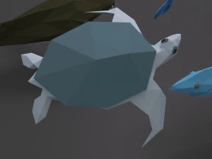 Low poly sea 3D Model