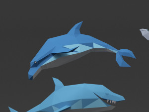 Low poly sea 3D Модель