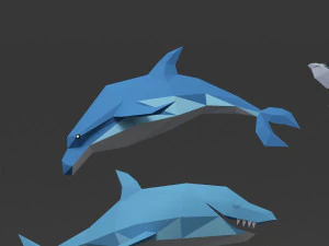 Low poly sea 3D Model