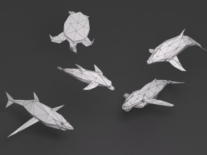 Low poly sea 3D Модель