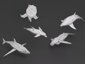 Low poly sea 3D Model