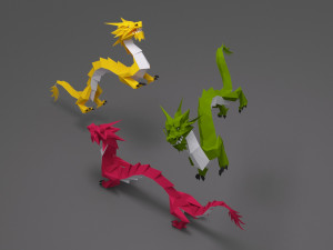 Dragon low poly 3D Model