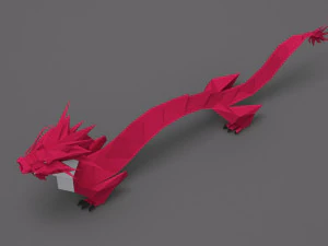 Drag&oacute;n de baja poli Modelo 3D