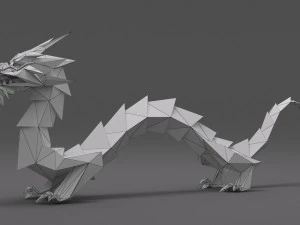 Drag&oacute;n de baja poli Modelo 3D