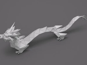 Drag&oacute;n de baja poli Modelo 3D
