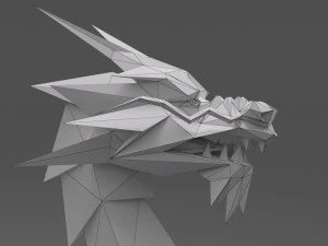 Drag&oacute;n de baja poli Modelo 3D