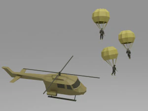 Esercito basso poli Modello 3D