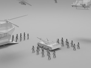 Army low poly 3D Модель