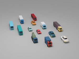 Car low poly 3D मॉडल