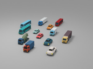 Car low poly 3D मॉडल