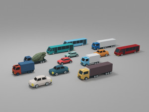 Car low poly 3D मॉडल