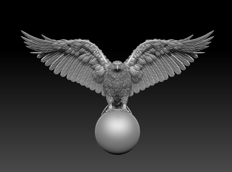 Eagle 3D Принт Модель .c4d .max .obj .3ds .fbx .stl .blend 