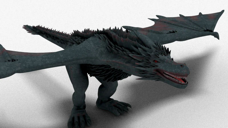 드래곤 03 3D 모델 .c4d .max .obj .3ds .fbx .stl .blend