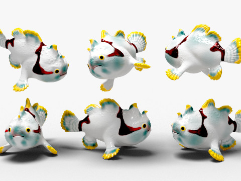 Clown Frogfish Model 3D
