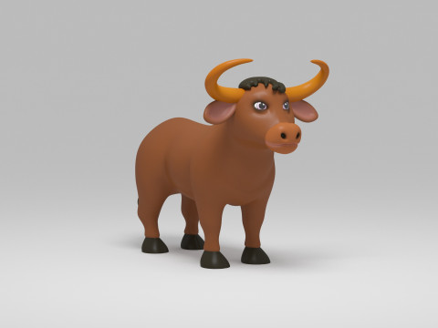 Cow Cartoon 3D मॉडल