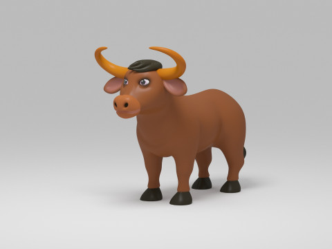 Cow Cartoon 3D मॉडल
