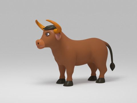 Cow Cartoon 3D मॉडल