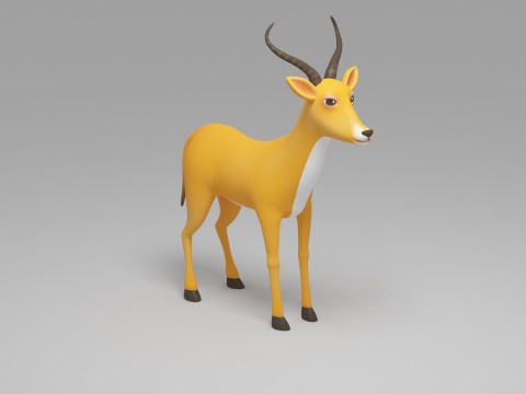 Deer Cartoon 3D-Modell