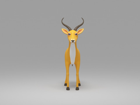 Deer Cartoon 3D-Modell