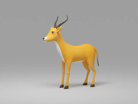 Deer Cartoon 3D Model