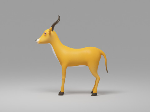 Deer Cartoon 3D-Modell