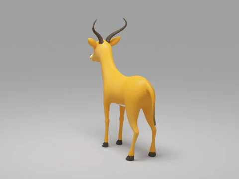 Deer Cartoon 3D Model