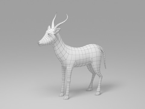 Deer Cartoon 3D-Modell