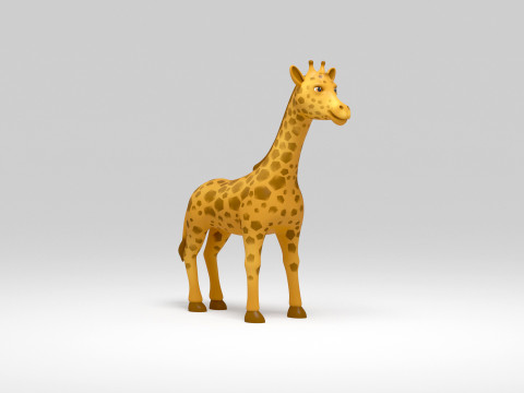 Giraffe Cartoon 3D Модель