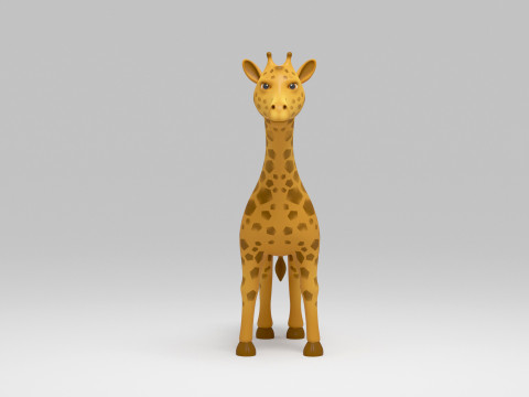 Giraffe Cartoon 3D Модель