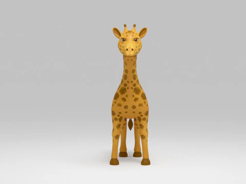 Giraffe Cartoon 3D Model