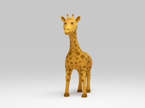 Giraffe Cartoon 3D Модель