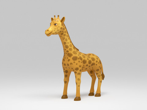 Giraffe Cartoon 3D Модель
