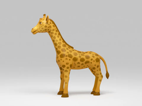 Giraffe Cartoon 3D Model