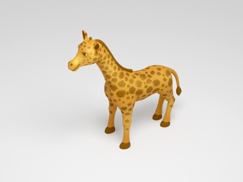 Giraffe Cartoon 3D Модель