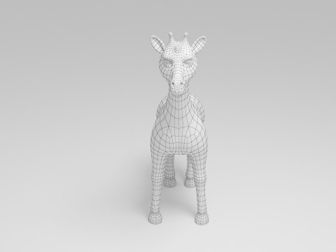 Giraffe Cartoon 3D Модель