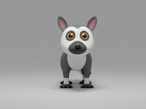 Honey Badger Cartoon Modèle 3D