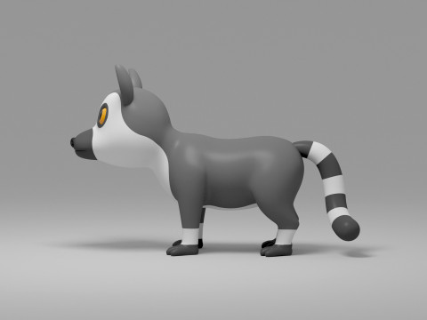 Honey Badger Cartoon Modèle 3D