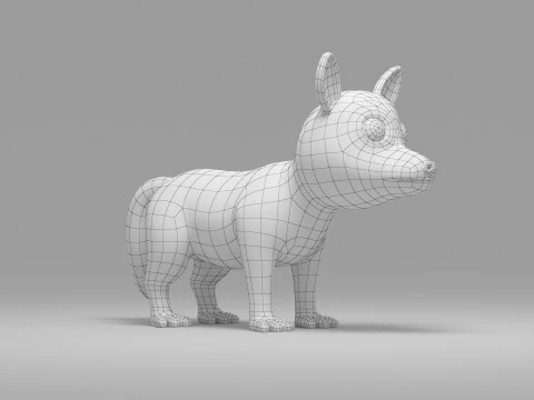 Honey Badger Cartoon 3D Model