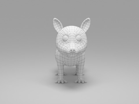 Honey Badger Cartoon Modèle 3D