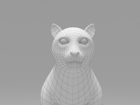 Leopard Cartoon 3D Model