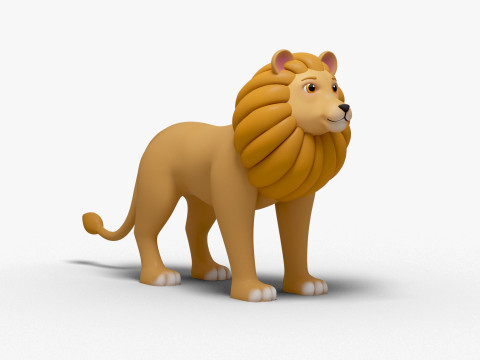Lion Cartoon Modelo 3D