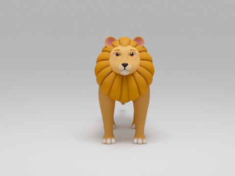 Lion Cartoon Model 3D