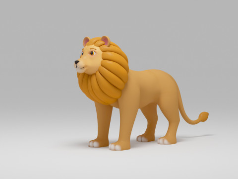 Lion Cartoon Model 3D
