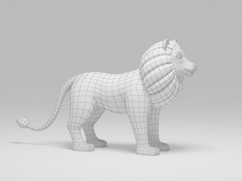 Lion Cartoon Model 3D