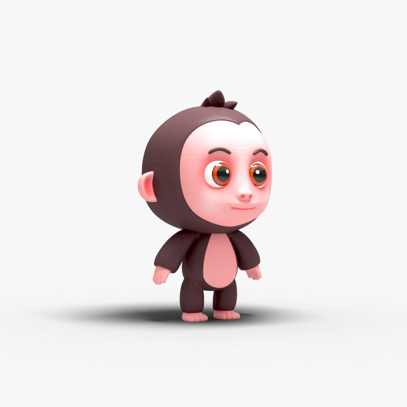 Monkey Cartoon Modelo 3D .c4d .max .obj .3ds .fbx .stl .blend