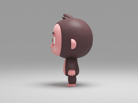 Monkey Cartoon Modelo 3D