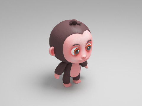 Monkey Cartoon Modelo 3D