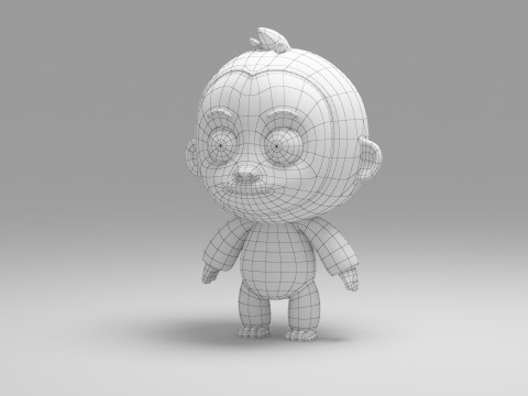 Monkey Cartoon Modelo 3D